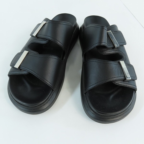 実際に弊社で買取させて頂いたAlexander McQueen/アレキサンダーマックイーン ハイブリッド ラバー＆レザー バックル プラットフォーム サンダル  652664/41