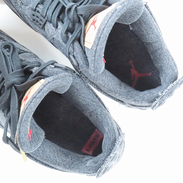 実際に弊社で買取させて頂いたNIKE×LEVI'S/ナイキ×リーバイス AIR JORDAN 4 RETRO BLACK DENIM エアジョーダン4 ブラックデニム A02571-001/29の画像 4枚目