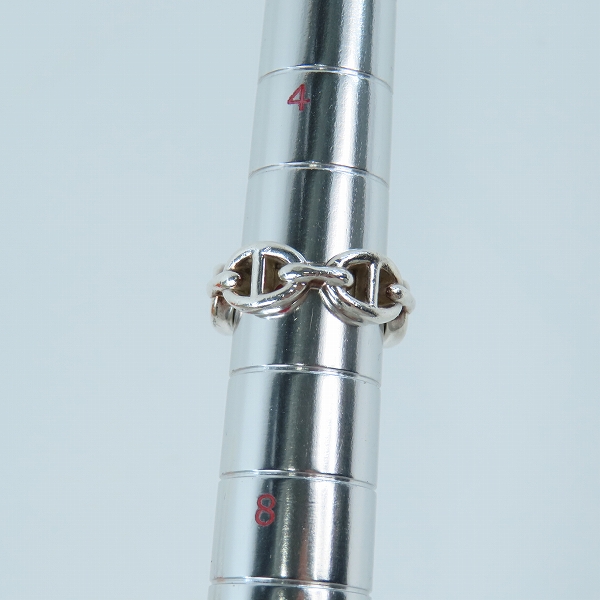 実際に弊社で買取させて頂いたHERMES/エルメス Chaine d'Ancre Enchainee シェーヌダンクル アンシェネ シルバーリング/6号の画像 7枚目