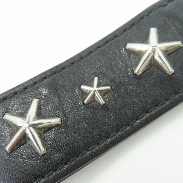 実際に弊社で買取させて頂いたJIMMY CHOO/ジミーチュウ スタースタッズ レザー キーチャーム キーリング の画像 5枚目