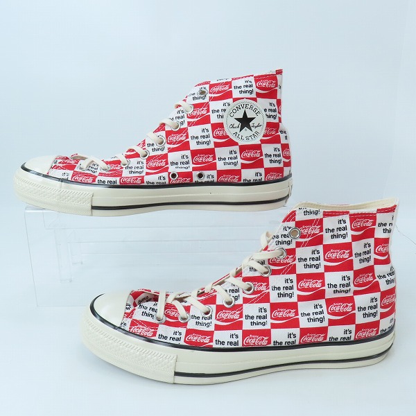 実際に弊社で買取させて頂いたCONVERSE/コンバース ALL STAR US Coca-Cola CK HI/オールスター コカ・コーラ スニーカー 1SE026 27.5の画像 3枚目