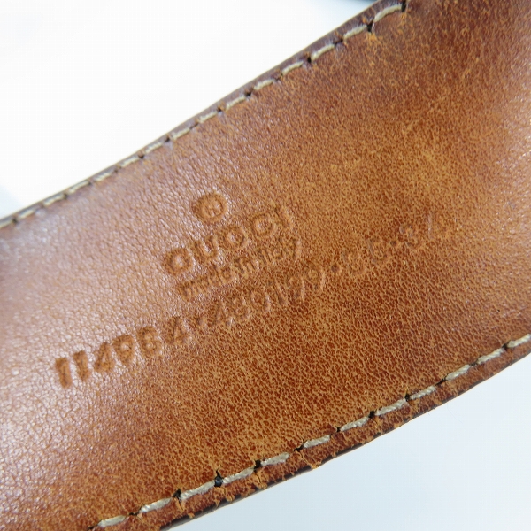 実際に弊社で買取させて頂いたGucci/グッチ レザーベルト ロゴバックル/85・34の画像 3枚目