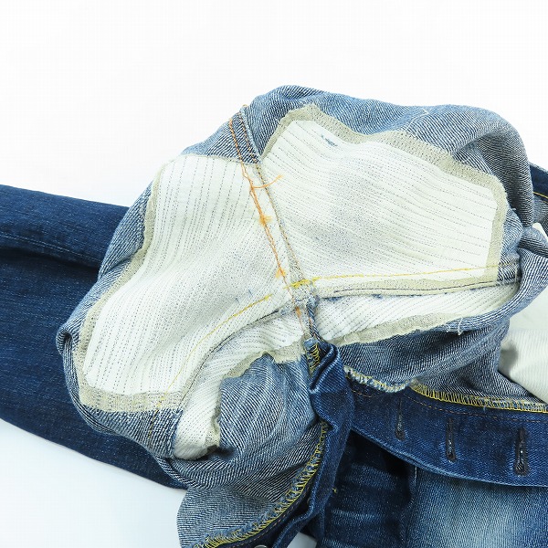 実際に弊社で買取させて頂いたEVISU/エヴィス ペイント デニムパンツ 2101/31×35の画像 8枚目