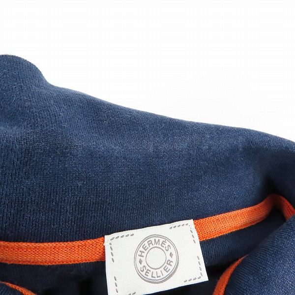 実際に弊社で買取させて頂いたHERMES/エルメス SELLIER 半袖ポロシャツ/Mの画像 8枚目