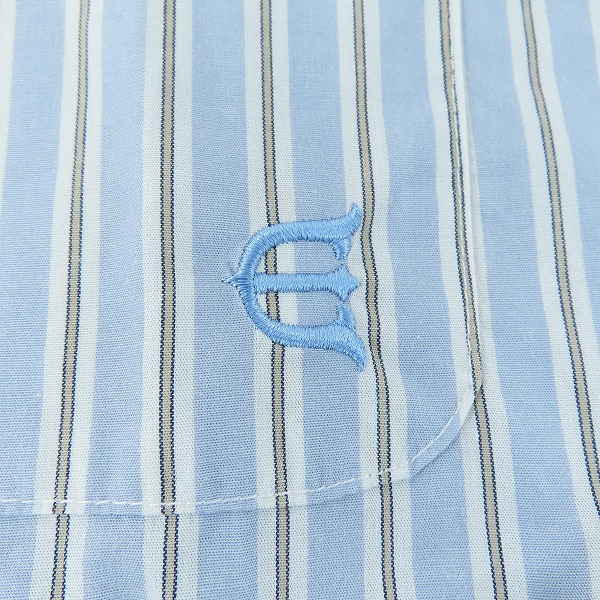 実際に弊社で買取させて頂いたEvisen skateboards/エビセンスケートボード ストライプ 半袖シャツ/Lの画像 3枚目