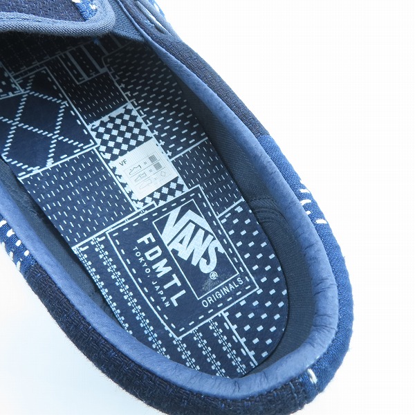 実際に弊社で買取させて頂いたVANS×FDMTL/バンズ×ファンダメンタル OG CLASSIC SLIP-ON/クラシック スリッポン 刺し子 VN0A32QNSJB/27.5の画像 4枚目