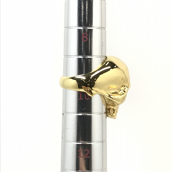 実際に弊社で買取させて頂いたmastermind JAPAN/マスターマインドジャパン ゴールドメッキ スカル リング 10号の画像 7枚目