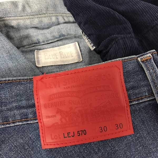 実際に弊社で買取させて頂いた【おまとめ】リーバイス/ハリウッドランチマーケット/BLUE BLUE ブルーブルー 等 デニムパンツ/Tシャツ/スウェットトレーナー他の画像 1枚目