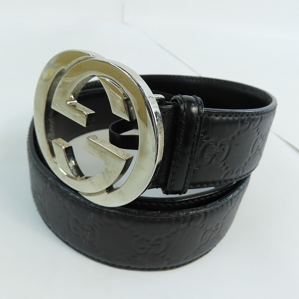実際に弊社で買取させて頂いたGUCCI/グッチ インターロッキングG GGスプリームキャンバス ベルト 114984 1766 90・36