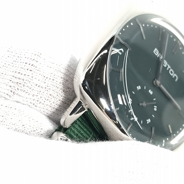 実際に弊社で買取させて頂いたBRISTON/ブリストン Clubmaster Vintage/クラブマスターヴィンテージ グリーン クオーツ 17440.PS.V.16.LFBG【動作未確認】の画像 4枚目