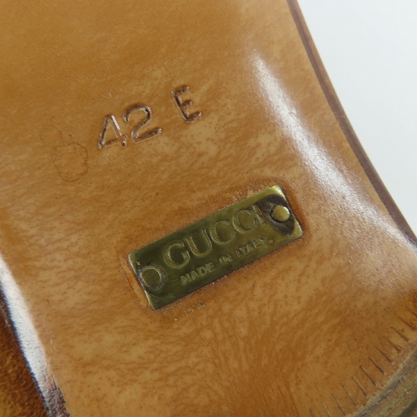 実際に弊社で買取させて頂いたGUCCI/グッチ ローファー スエード 110 0172/42の画像 8枚目