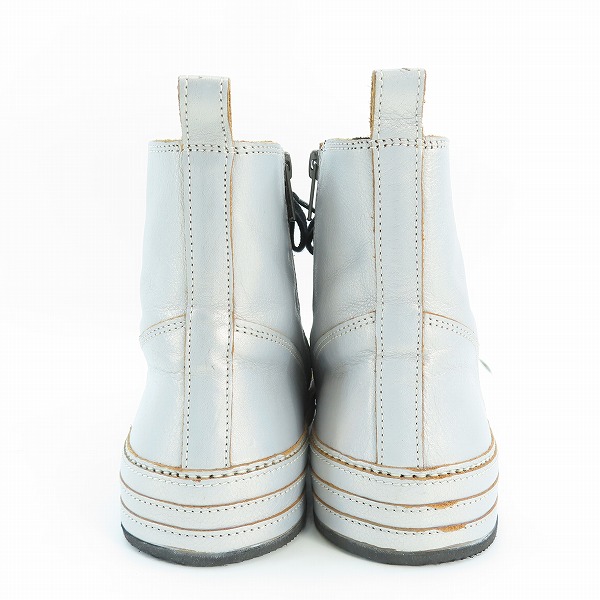 実際に弊社で買取させて頂いたANN DEMEULEMEESTER/アン ドゥムルメステール ハイカット サイドジップ スニーカー シルバー/39の画像 1枚目