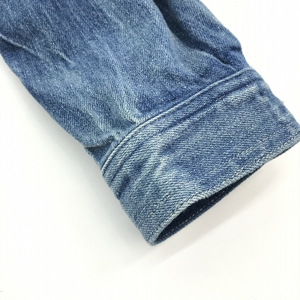 実際に弊社で買取させて頂いた【未使用】AURALEE/オーラリー  SELVEDGE FADED LIGHT DENIM BLOUSON/セルビッジ フェイデッド ライト ブルゾン A23SB03DE/2の画像 6枚目