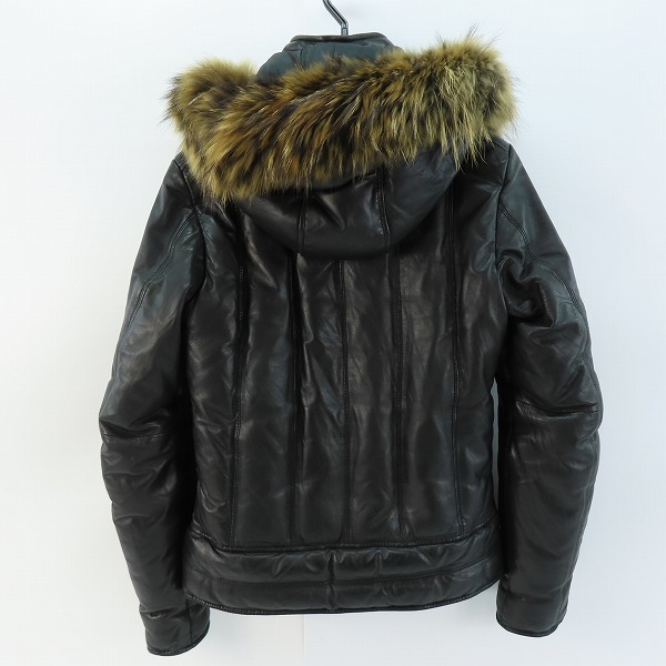 実際に弊社で買取させて頂いたSHELLAC/シェラック 羊革/レザー ダウンジャケット 35006/48の画像 1枚目