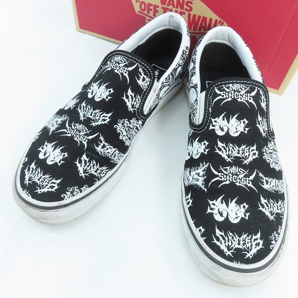 実際に弊社で買取させて頂いたVANS/バンズ スカル柄 CLASSIC SLIP-ON Forgotten Bones クラシック スリッポン ブラック VN0A4BV3V8V/27.5