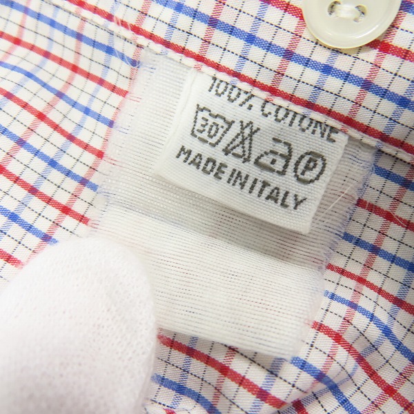 実際に弊社で買取させて頂いたMAISON KITSUNE/メゾンキツネ チェック ボタンダウンシャツ/Mの画像 4枚目