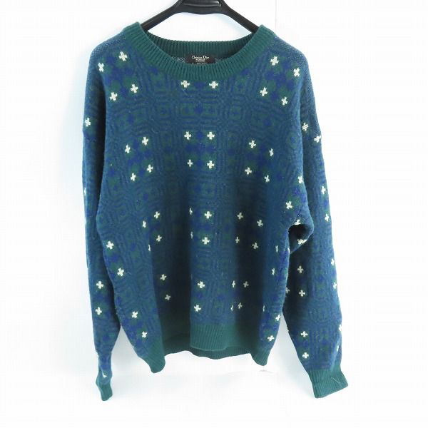 実際に弊社で買取させて頂いたChristian Dior monsieur/クリスチャンディオール 総柄ニット L