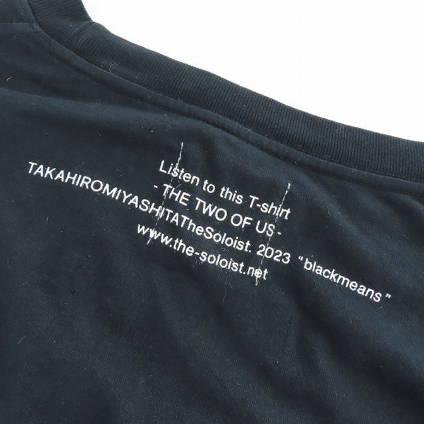 実際に弊社で買取させて頂いたTAKAHIROMIYASHITA TheSoloIst×blackmeans/タカヒロミヤシタザソロイスト×ブラックミーンズ プリントTシャツ/XXLの画像 6枚目