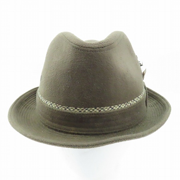 実際に弊社で買取させて頂いたBorsalino/ボルサリーノ 中折れ ハット 帽子 ブラウン 56cmの画像 1枚目