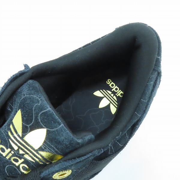 実際に弊社で買取させて頂いた【未使用】 adidas×A BATHING APE/アディダス×アベイシングエイプ LINE CAMO BLACK IE1131/26の画像 4枚目