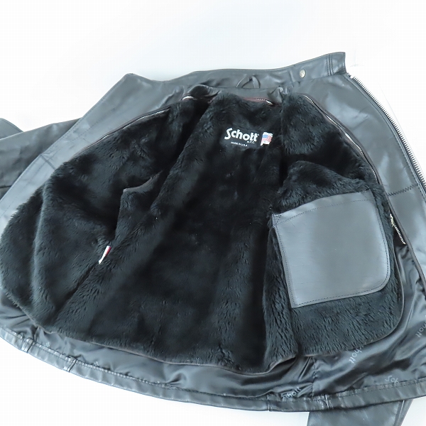 実際に弊社で買取させて頂いたSchott/ショット Lot.641 シングルライダースジャケット/38の画像 9枚目
