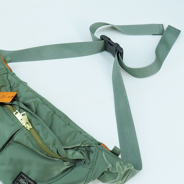 実際に弊社で買取させて頂いた(1)【未使用】PORTER/ポーター TANKER/タンカー WAIST BAG ウエストバッグ セージグリーン 622-76629の画像 3枚目