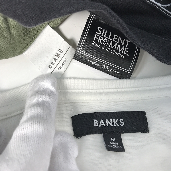 実際に弊社で買取させて頂いた【おまとめ】バンクス/サイレントフロムミー/ビームス 等 Tシャツ/ロンT/ドロストパンツ 他の画像 1枚目