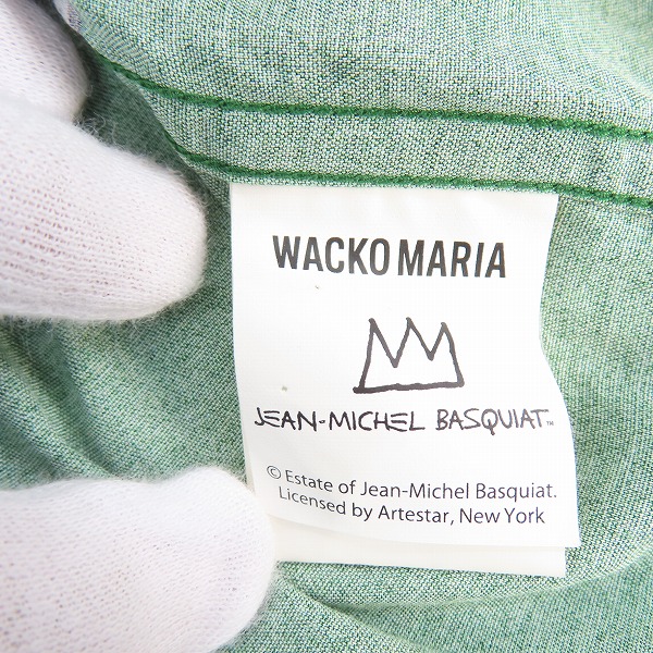 実際に弊社で買取させて頂いたWACKO MARIA/ワコマリア JEAN-MICHEL BASQUIAT/HAWAIIAN SHIR TYPE-2 アロハシャツ BASQUIAT-WM-HI05/Mの画像 3枚目