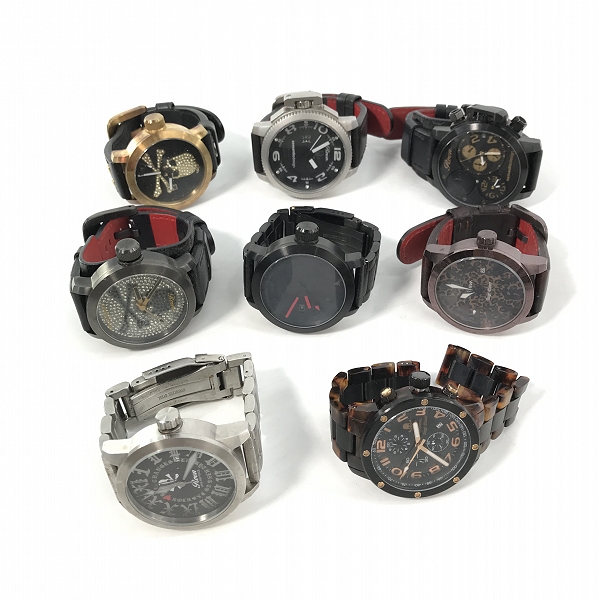 実際に弊社で買取させて頂いた【おまとめ/動作未確認】Roen/ロエン クオーツ ドクロ/スカル 腕時計