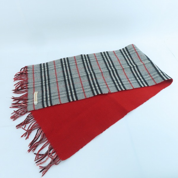 実際に弊社で買取させて頂いたBurberrys/バーバリーズ チェック柄 ウールマフラーの画像 2枚目