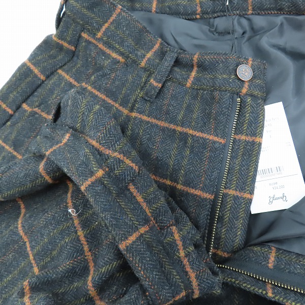 実際に弊社で買取させて頂いたglamb/グラム Glen Check Wide Pants/グレンチェックワイドパンツ GB0324/P05 Sの画像 2枚目