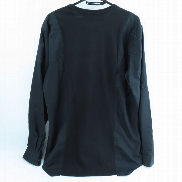 実際に弊社で買取させて頂いたBLACK COMME des GARCONS/ブラックコムデギャルソン シャツ切替ロングスリーブカットソー AD2020/1G-B001/XXLの画像 1枚目