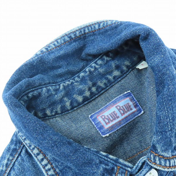 実際に弊社で買取させて頂いたBLUE BLUE/ブルーブルー 胸ターコイズボタン ウエスタンデニムシャツ /1の画像 6枚目
