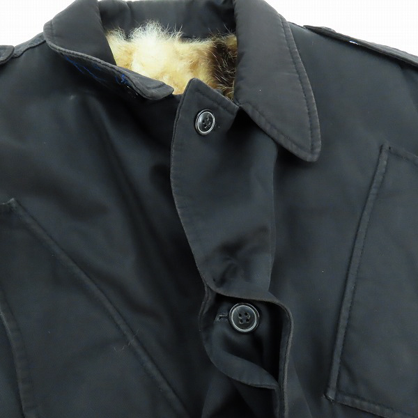 実際に弊社で買取させて頂いたHUGO BOSS/ヒューゴボス ファーライナー付き コート ブラック XLの画像 2枚目