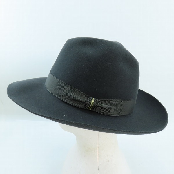 実際に弊社で買取させて頂いたBorsalino/ボルサリーノ BEAVER/ビーバ フェルト ハット/59の画像 2枚目