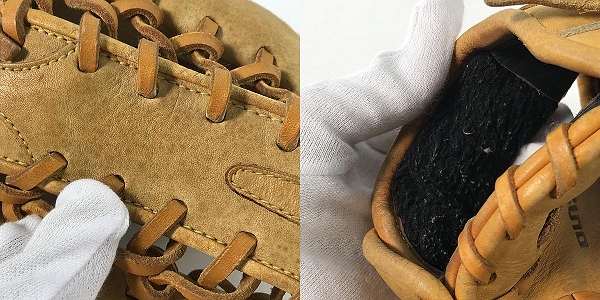 実際に弊社で買取させて頂いたMIZUNO/ミズノ Professional/プロフェッショナル 軟式 外野手用 野球グローブの画像 9枚目