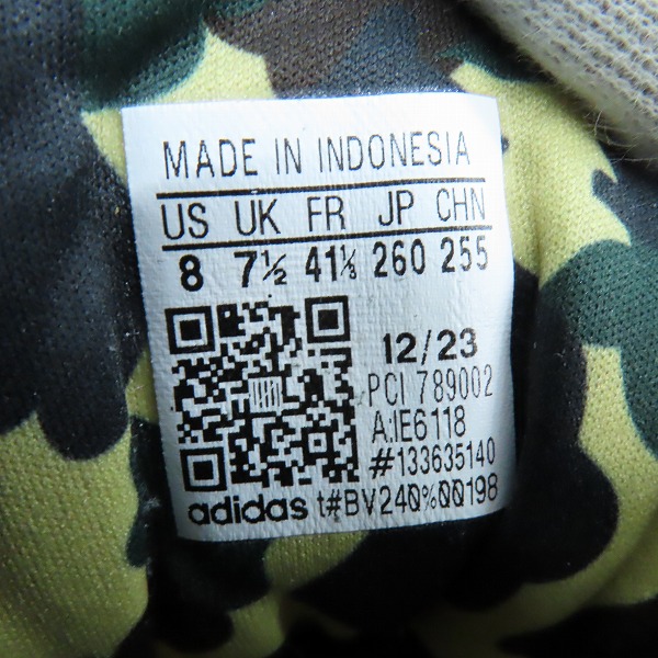 実際に弊社で買取させて頂いたadidas×A BATHING APE/アディダス×アベイシングエイプ ローカットスニーカー A BATHING APE LWST BAPE SAND IE6118/26の画像 5枚目