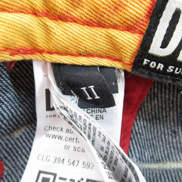 実際に弊社で買取させて頂いたDIESEL/ディーゼル ダメージ加工 デニム キャップ/2の画像 6枚目