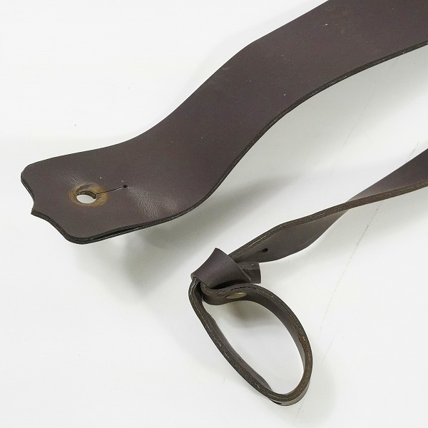 実際に弊社で買取させて頂いたTakamine/タカミネ レザー調 ダークブラウン アコースティックギター ストラップの画像 2枚目
