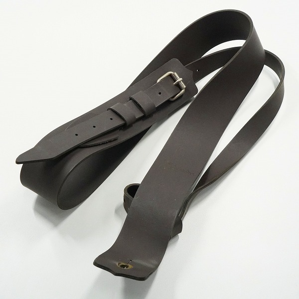 実際に弊社で買取させて頂いたTakamine/タカミネ レザー調 ダークブラウン アコースティックギター ストラップ