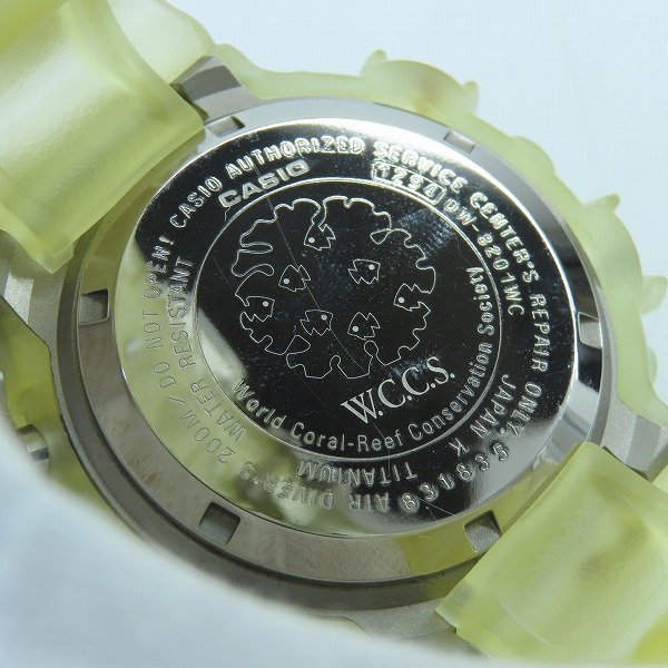 実際に弊社で買取させて頂いたG-SHOCK/Gショック W.C.C.S FROGMAN/フロッグマン ELマンタ腕時計 DW-8201WC-7T【動作未確認】の画像 3枚目