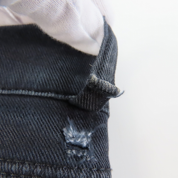 実際に弊社で買取させて頂いたApril77/エイプリル77 JOEY スキニー ブラックデニムパンツ 26の画像 9枚目