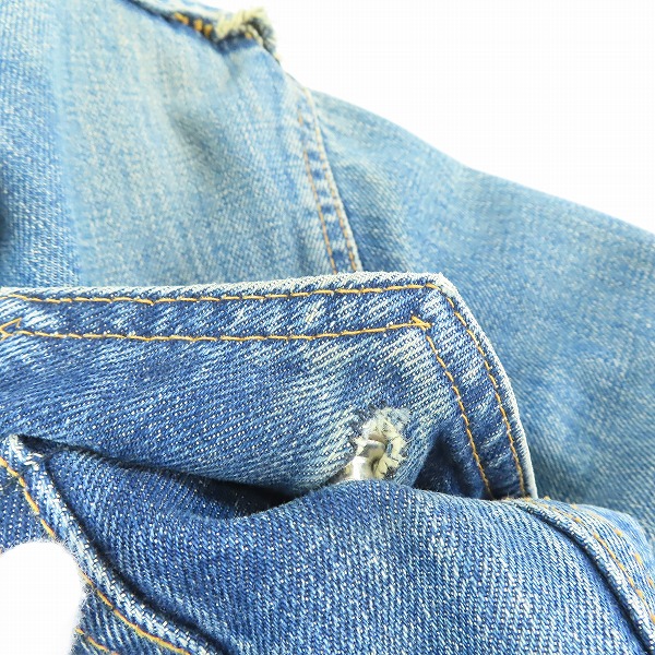 実際に弊社で買取させて頂いたLEVIS/リーバイス ビンテージ デニムジャケット ボタン裏刻印525 ビッグEの画像 6枚目