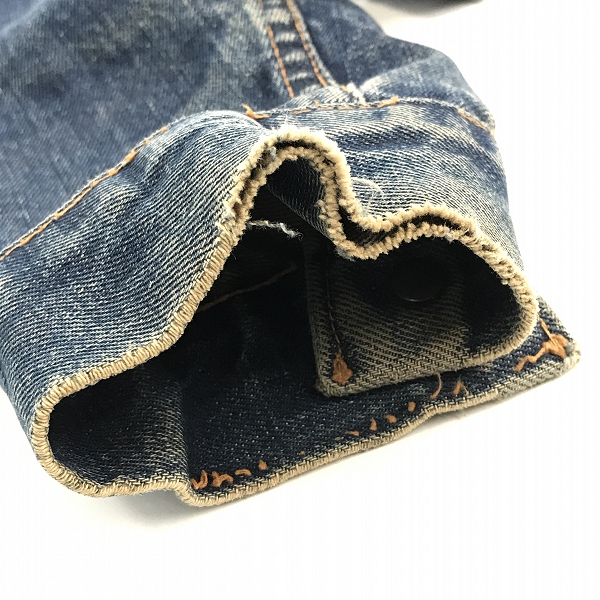 実際に弊社で買取させて頂いたLEVIS/リーバイス ビンテージ デニムジャケット ボタン裏刻印525 ビッグEの画像 8枚目