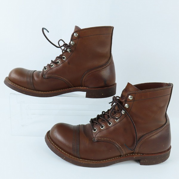 実際に弊社で買取させて頂いたRED WING/レッドウィング IRON RANGER/アイアン レンジャー ワークブーツ 8111/8Dの画像 3枚目