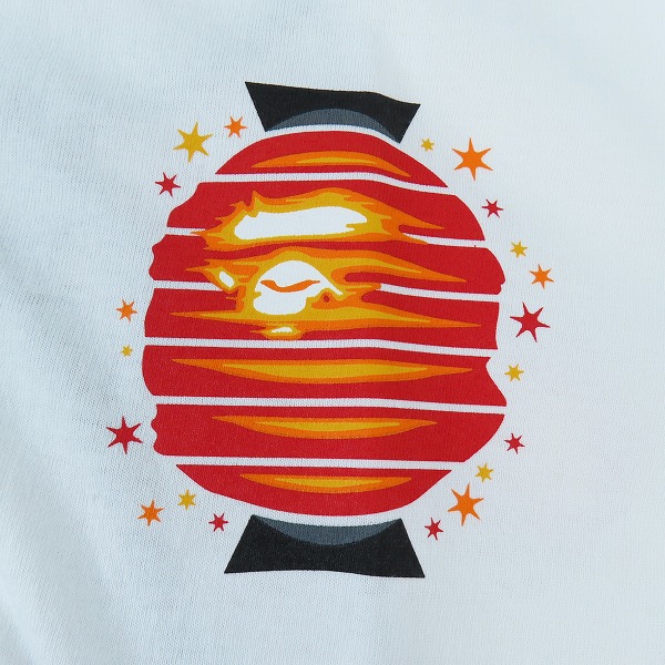 実際に弊社で買取させて頂いたA BATHING APE/アベイジングエイプ JAPANESE LANTERN TEE 提灯/Mの画像 4枚目