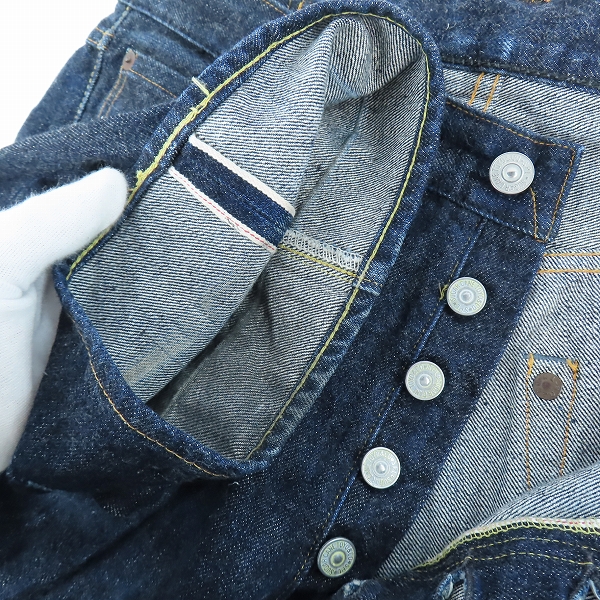 実際に弊社で買取させて頂いたSUGAR CANE/シュガーケーン Lot 1937 USA 13oz. BLUE DENIM WAIST OVERALLS SC41937US/W34L34の画像 5枚目