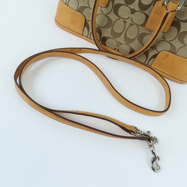 実際に弊社で買取させて頂いたCOACH/コーチ シグネチャー 2WAY ハンドバッグ/ショルダーバッグ 6047の画像 9枚目