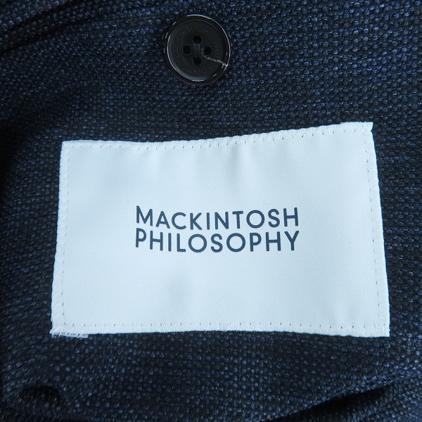 実際に弊社で買取させて頂いたMACKINTOSH PHILOSOPHY/テーラードジャージージャケット 杢カラミストレッチ H1E33-343-28/40Lの画像 2枚目