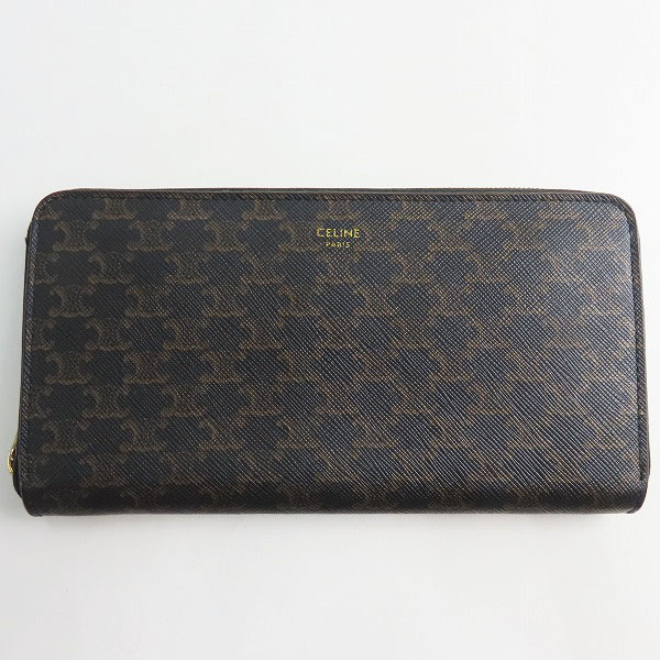 実際に弊社で買取させて頂いたCELINE/セリーヌ ラージ ジップウォレット トリオンフ キャンバス 長財布 10B552BQ3 